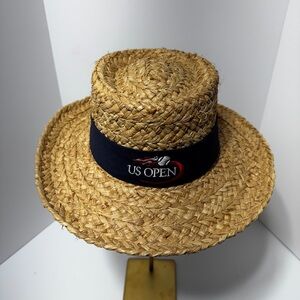 US Open Straw Hat with black  Band Dorfman Pacific